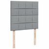 vidaXL Sommier &agrave; lattes de lit avec matelas gris clair 80x200 cm tissu