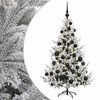 vidaXL Sapin de No&euml;l artificiel avec boules 120 cm 150 LED Blanc chaud
