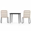 vidaXL Ensemble &agrave; manger de jardin 3 pcs Ch&ecirc;ne