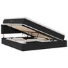 vidaXL Lit de rangement LED avec matelas Noir 180 x 200 cm Velours