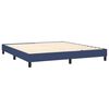 vidaXL Sommier &agrave; lattes de lit avec matelas Bleu 160x200 cm Tissu