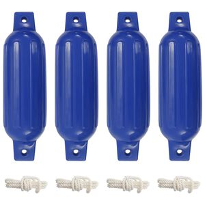 vidaXL Pare-choc de bateau 4 pcs bleu &Oslash; 11x40 cm PVC