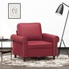 vidaXL Fauteuil Rouge bordeaux 60 cm Similicuir