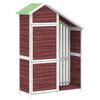 vidaXL Abri &agrave; outils de jardin moka 120x53,5x170 cm bois massif pin