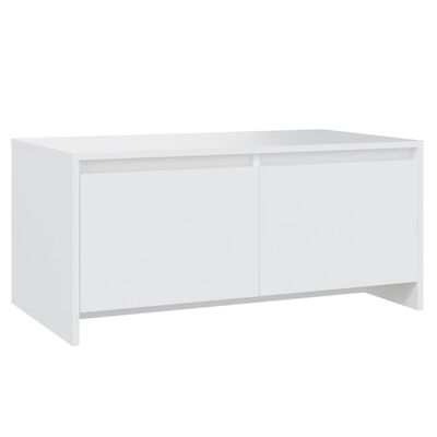 vidaXL Table basse blanc 90x50x41,5 cm bois d'ingénierie