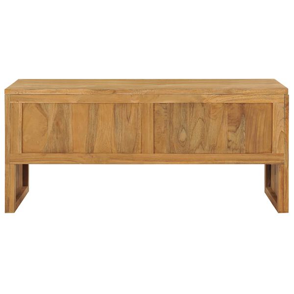 vidaXL Meuble TV 100x35x45 cm Bois de teck massif