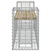 vidaXL Banc de jardin design gabion 183x41x60,5cm bois de pin impr&eacute;gn&eacute;
