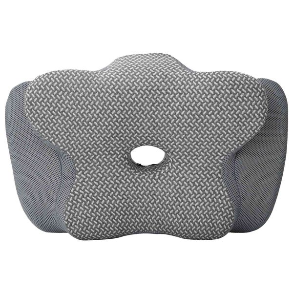vidaXL Oreiller avec oreiller Gris 60 x 37 x 13 cm Polyester