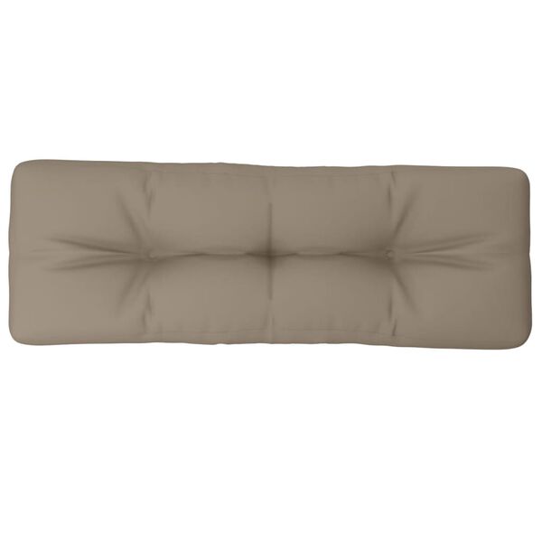 vidaXL Coussin de palette taupe 120x40x12 cm tissu