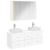 vidaXL Ensemble de mobilier de salle de bain 4 pc Blanc
