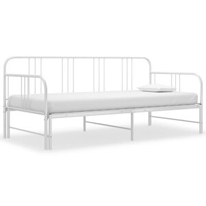vidaXL Cadre de canap&eacute;-lit extensible sans matelas blanc 90x200 cm