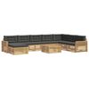 vidaXL Ensemble de canap&eacute;s d'ext&eacute;rieur 9 pc Blanc et anthracite