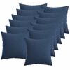 vidaXL Housse de coussin 12 pc HEERLEN Bleu 40 x 40 cm Tissu