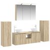 vidaXL Ensemble de mobilier de salle de bain 6 pcs Ch&ecirc;ne Sonoma