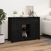 vidaXL Buffet Noir 100x35x74,5 cm Bois massif de pin