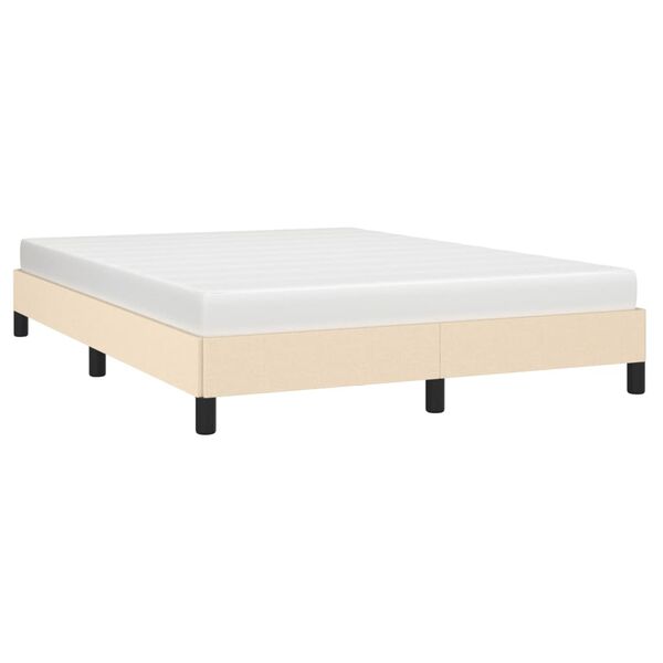 vidaXL Cadre de lit sans matelas cr&egrave;me 140x200 cm tissu