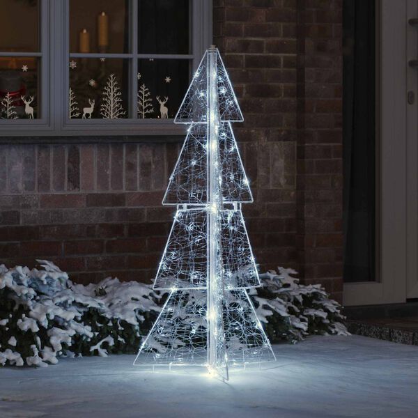 vidaXL Sapin de No&euml;l avec 100 LED Blanc Froid 120 cm Acrylique