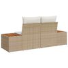 vidaXL Canapé de jardin Beige 184 x 62 x 85cm polyrotin