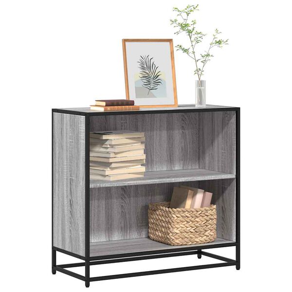 vidaXL Biblioth&egrave;que sonoma gris 80,5x35x76 cm bois d'ing&eacute;nierie