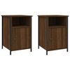vidaXL Tables de chevet 2pcs Ch&ecirc;ne marron 40x42x60cm Bois d'ing&eacute;nierie