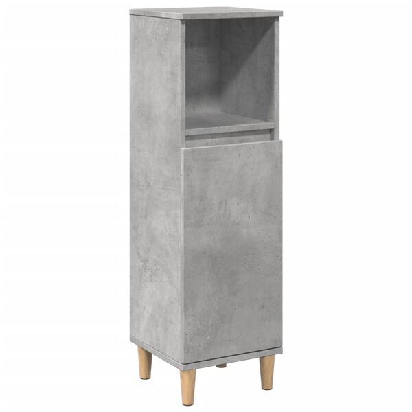 vidaXL Armoire de salle de bain gris béton 30x30x100 cm