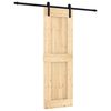vidaXL Porte coulissante 70 x 210 cm Bois de pin massif (non trait&eacute;)