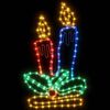 vidaXL Figurine de bougies de No&euml;l avec 144 LED 70x42 cm