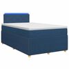 vidaXL Lit boxspring avec matelas Bleu 120 x 200 cm Tissu