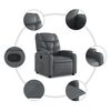 vidaXL Fauteuil inclinable Gris Similicuir
