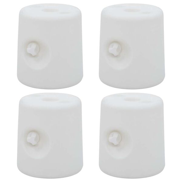 vidaXL Poids de tonnelle 4 pcs PE Blanc