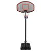 vidaXL Support de basket-ball Noir 237-307 cm Poly&eacute;thyl&egrave;ne