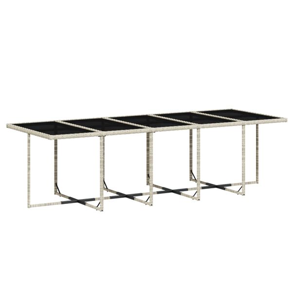 vidaXL Ensemble &agrave; manger de jardin et coussins 15 pcs gris clair rotin