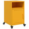 vidaXL Table de chevet jaune moutarde 36x39x59 cm acier