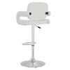 vidaXL Tabouret de bar Blanc Similicuir