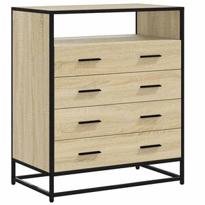 vidaXL Commode ch&ecirc;ne sonoma 70x41x83,5 cm bois d'ing&eacute;nierie