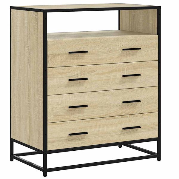 vidaXL Commode chêne sonoma 70x41x83,5 cm bois d'ingénierie