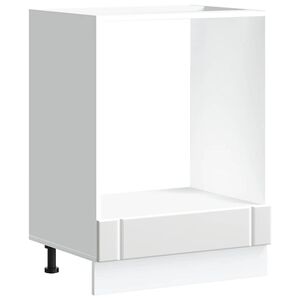 vidaXL Armoire &agrave; four Lucca blanc bois d'ing&eacute;nierie