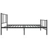 vidaXL Cadre de lit m&eacute;tal sans matelas avec pied de lit noir 100x190cm