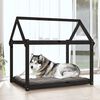 vidaXL Lit pour chien Noir 111x80x100 cm Bois de pin solide
