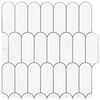 vidaXL Carreau en Plume 20 pc Blanc gris 30 x 30 cm