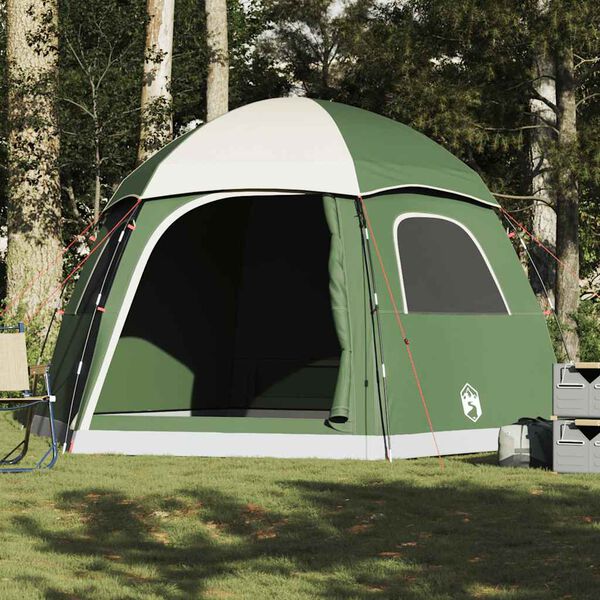 vidaXL Tente de familiale igloo 6 personnes vert imperm&eacute;able