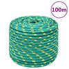 vidaXL Corde de bateau Vert 14 mm 100 m Polypropyl&egrave;ne