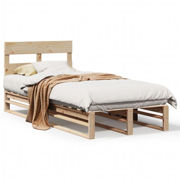 vidaXL Cadre de lit sans matelas 90x200 cm bois de pin massif
