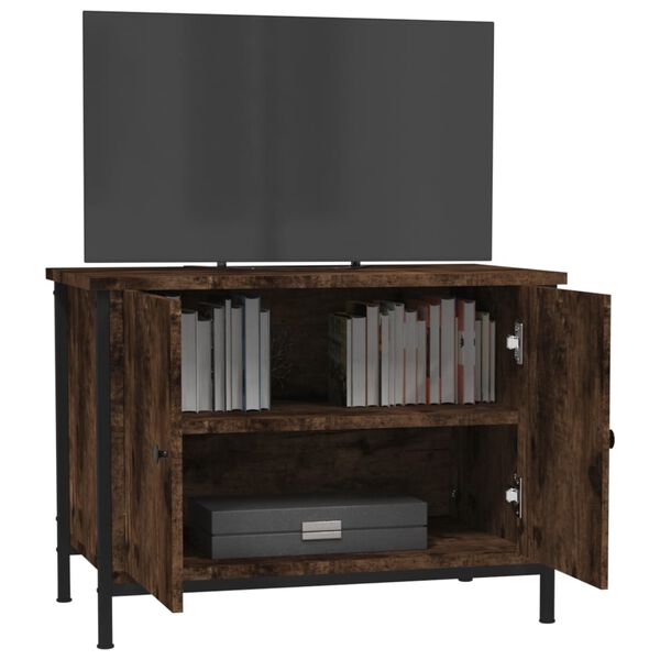 vidaXL Meuble TV avec portes ch&ecirc;ne sonoma 60x35x45cm bois d'ing&eacute;nierie