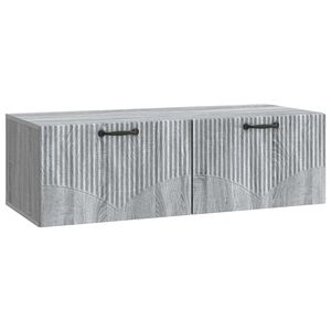vidaXL Meuble TV mural Sonoma gris 98 x 41 x 30 cm Bois d'ing&eacute;nierie
