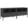 vidaXL Meubles TV 2 pcs noir 68x39x50,5 cm acier