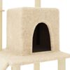vidaXL Arbre &agrave; chat avec griffoirs en sisal Cr&egrave;me 96,5 cm