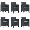vidaXL Ensemble de salle à manger pour jardin 7 pcs Anthracite