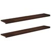 vidaXL Appuis de fen&ecirc;tre 2 pc Marron fonc&eacute; 160 x 25 x 2 cm