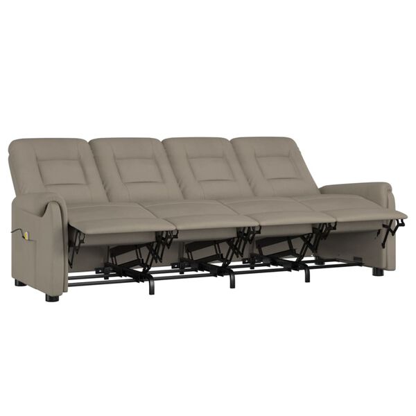 vidaXL Fauteuil de massage inclinable à 4 places gris clair